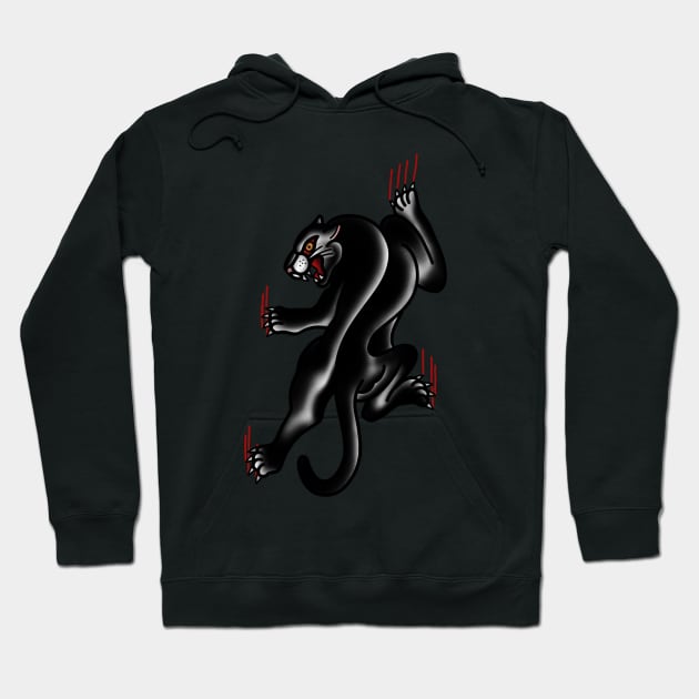 Traditional Tattoo Panther Hoodie by Ames-O-Art